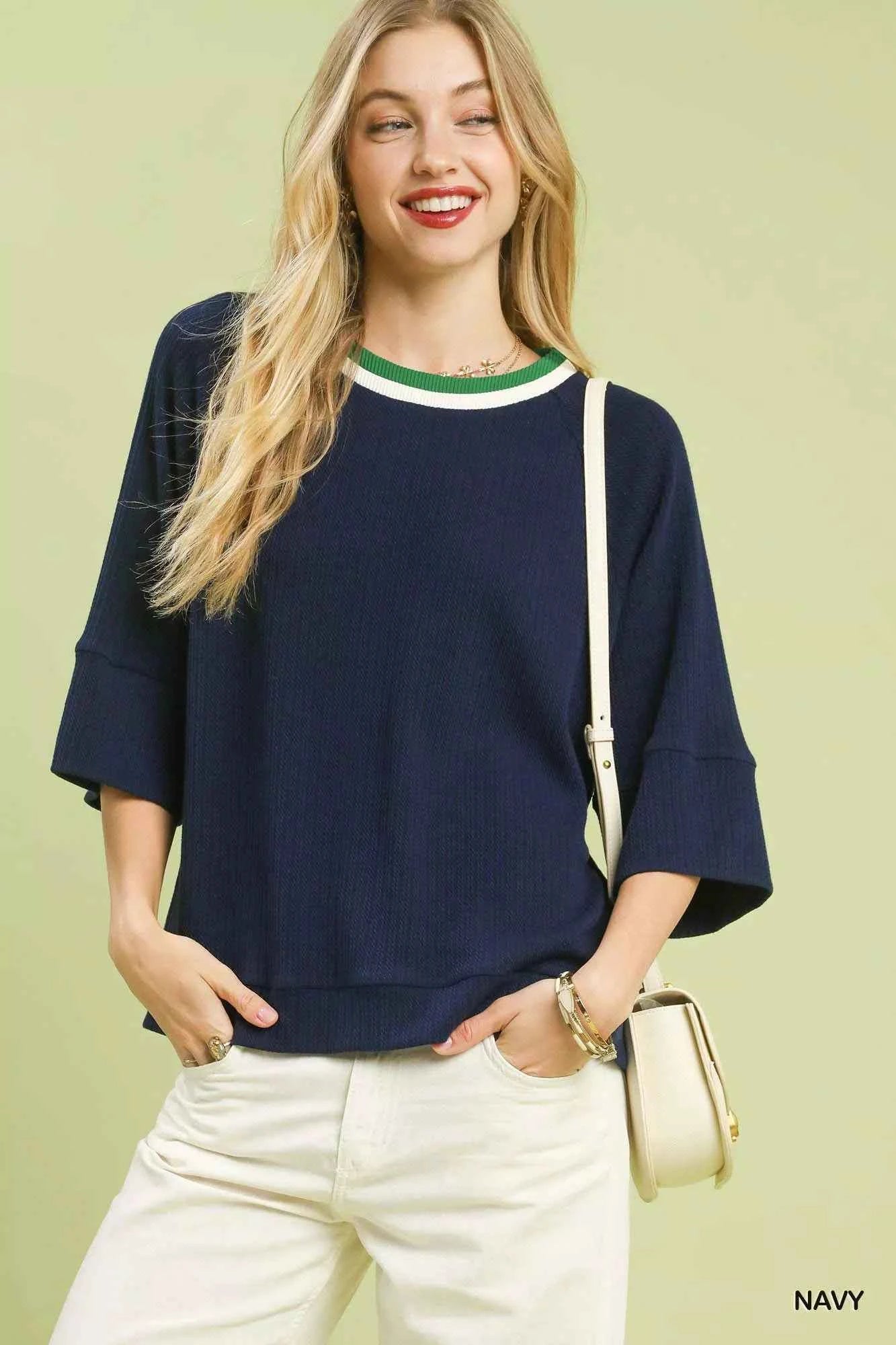Umgee Ribbed Knit Top with Contrast Trim NAVY 88da87c9-8f4a-40c7-9f51-d17bacc74a39-Max-Origin