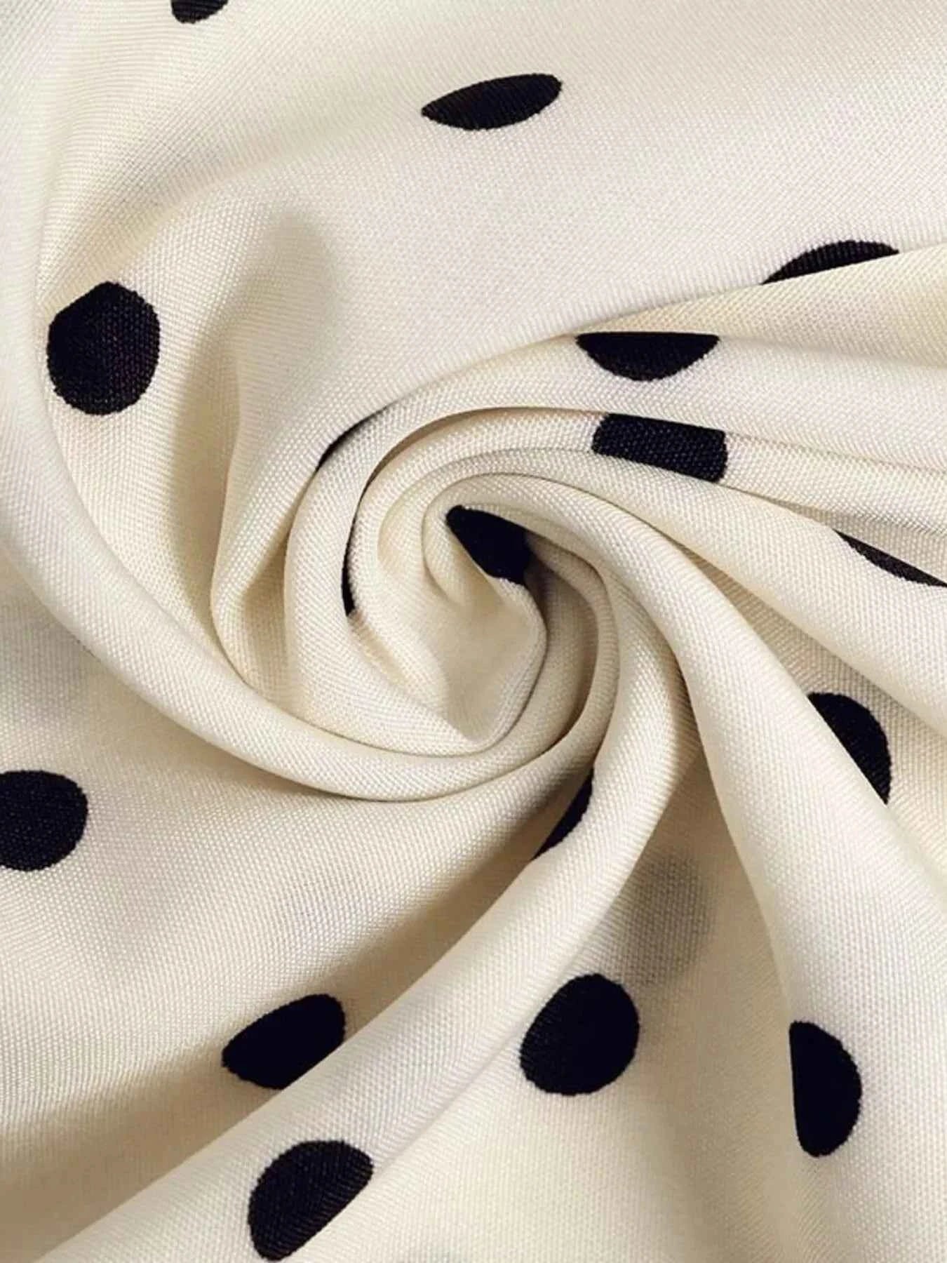 Polka Dot Tie Front Long Sleeve Midi Dress 8a99a9f2e8b3476d9f73de707ec4f41b-Max-Origin