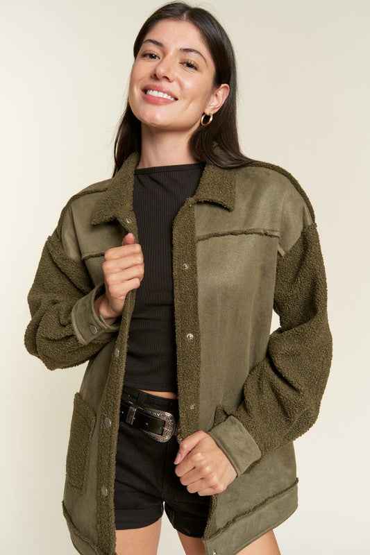 FAUX FUR AND SUEDE JACKET JJO5028 8aab7c4c-a3ee-4a1d-ae2f-2340e171212f