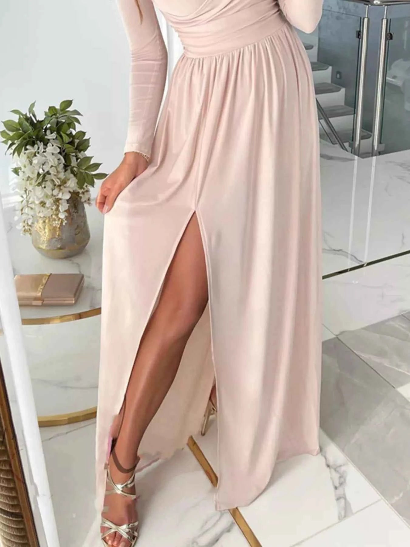 Slit Surplice Cold Shoulder Maxi Dress 8bd34360-fd46-469b-96f9-ca4b012ae023-Max-Origin