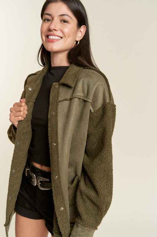 FAUX FUR AND SUEDE JACKET JJO5028 8f3987f3-b74d-485d-9821-bb7b20d441aa