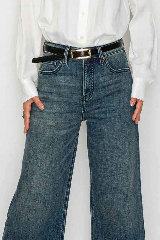TUMMY CONTROL HIGH RISE CUFFED WIDE LEG JEANS 8f561e21-53e4-4f9b-9949-203f31500b62