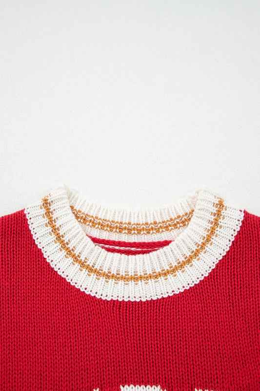 MERRY Colorblock Trim Drop Shoulder Sweater 8fb06e1c-e84f-4441-a214-67bc83a314c5