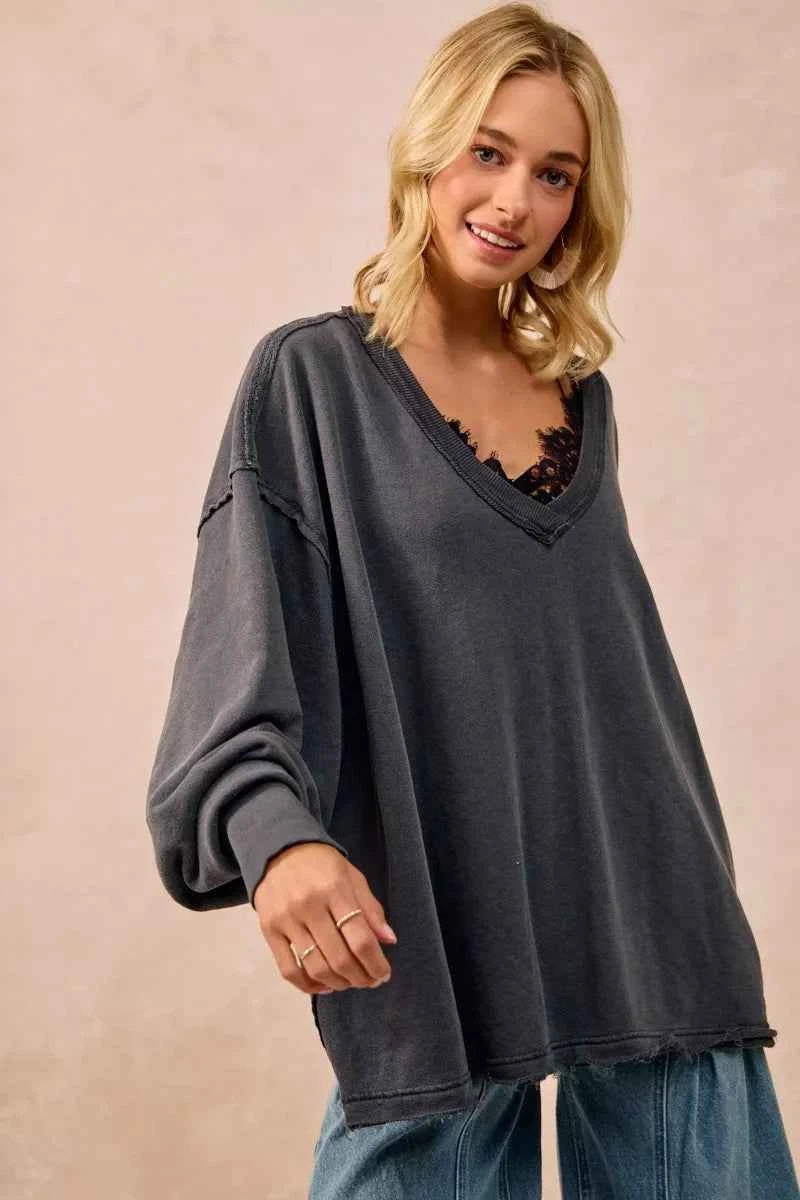 BiBi Mineral Washed French Terry Oversized Sweatshirt 9007f2676f8c4dbd90d38a40e2b4bf50-Max-Origin