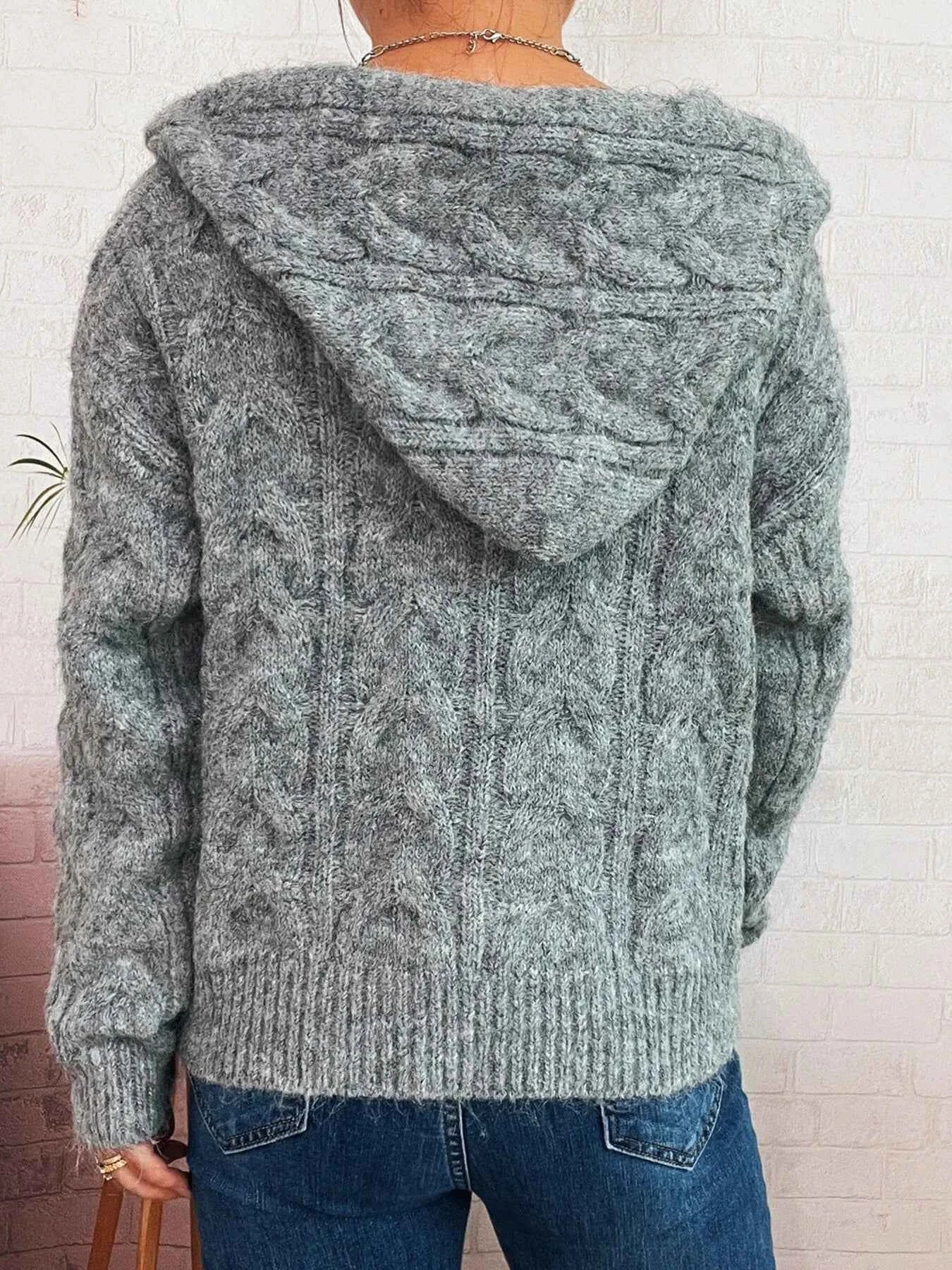 Cable Knit Hooded Zip-Up Cardigan 912a4162a97a4df199b22ae47cd029a9-Max-Origin