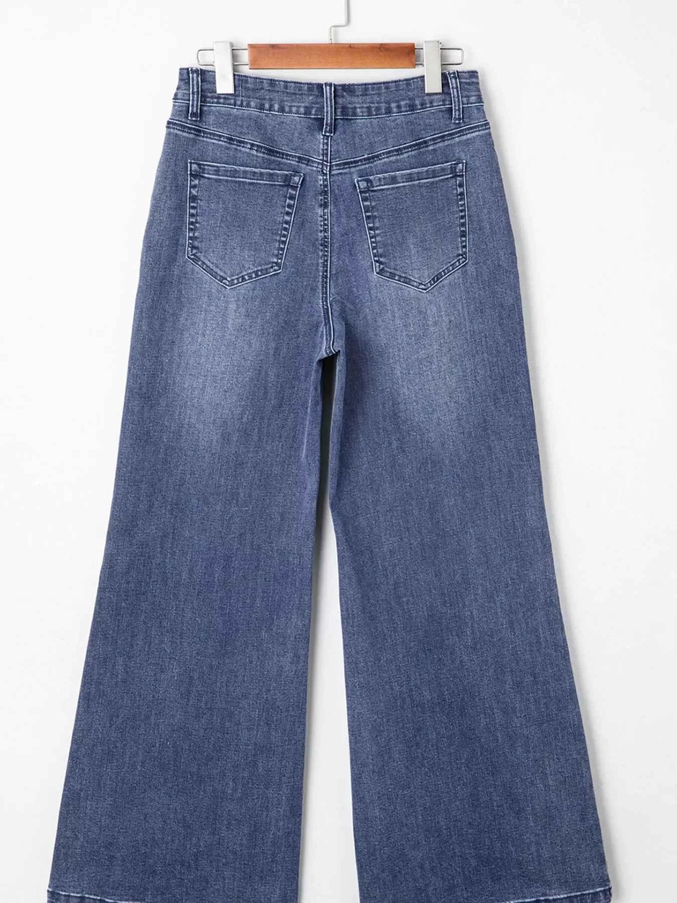 High Waist Button Zip Flare Leg Jeans 914ab25ac7fc4ecc9a2910215719b9d6-Max-Origin