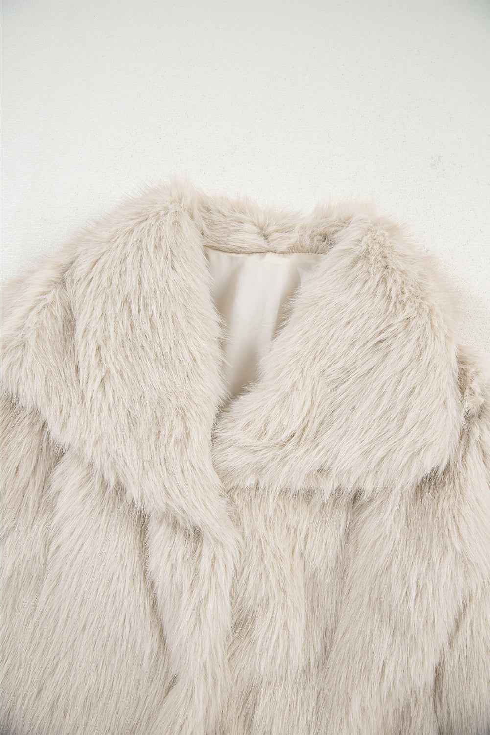 Jet Stream Solid Long Sleeve Thick Fuax Fur Coat 932237ae996bfc31