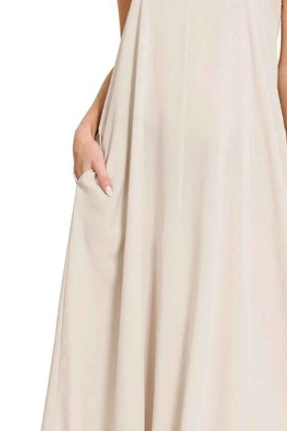 Zenana Woven Arc Hem Cami Dress With Flowy Pockets 952f4552-5bfb-452e-87c4-e902db64a507-Max-Origin