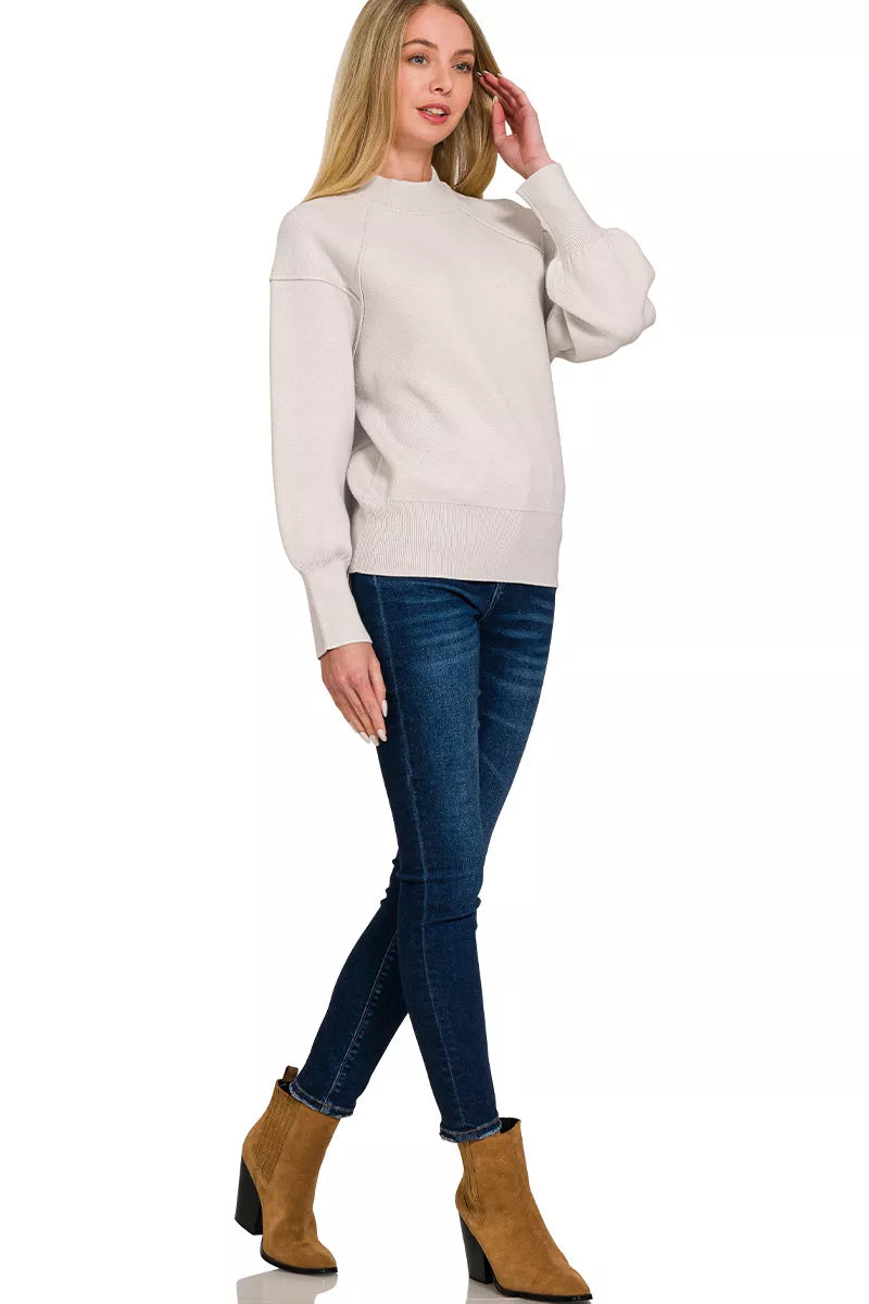 Zenana Viscose Mock Neck Exposed Seam Sweater 95953919-dc73-4766-838b-8451cc5ba1c4-Max-Origin