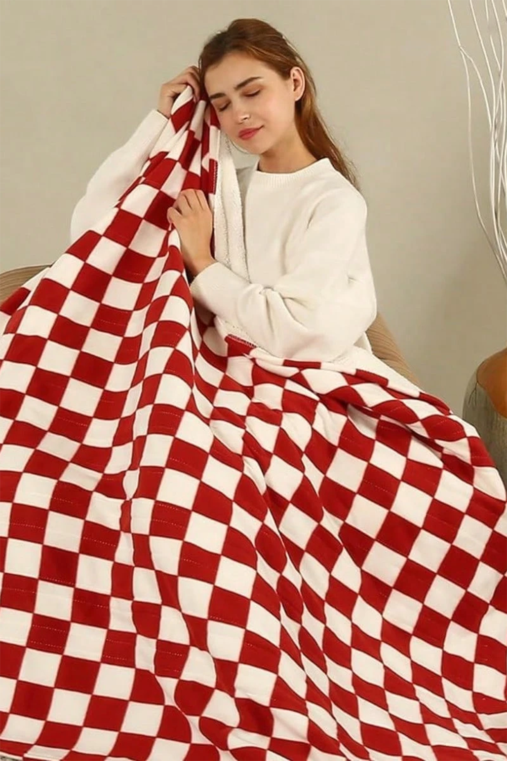 Black & White Checkerboard 127*152cm Flannel Blanket 984302715c26e440