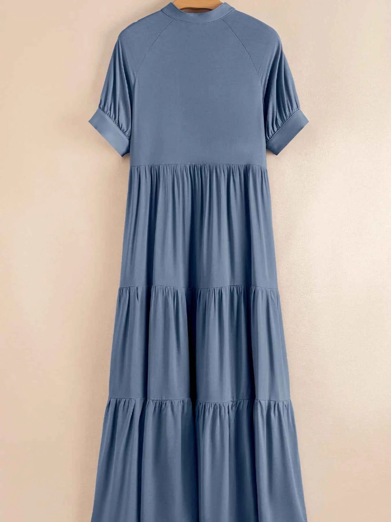 Short Sleeve Tiered Maxi Dress 98dfee75239b40bba9949bf10f1ee1df-Max-Origin