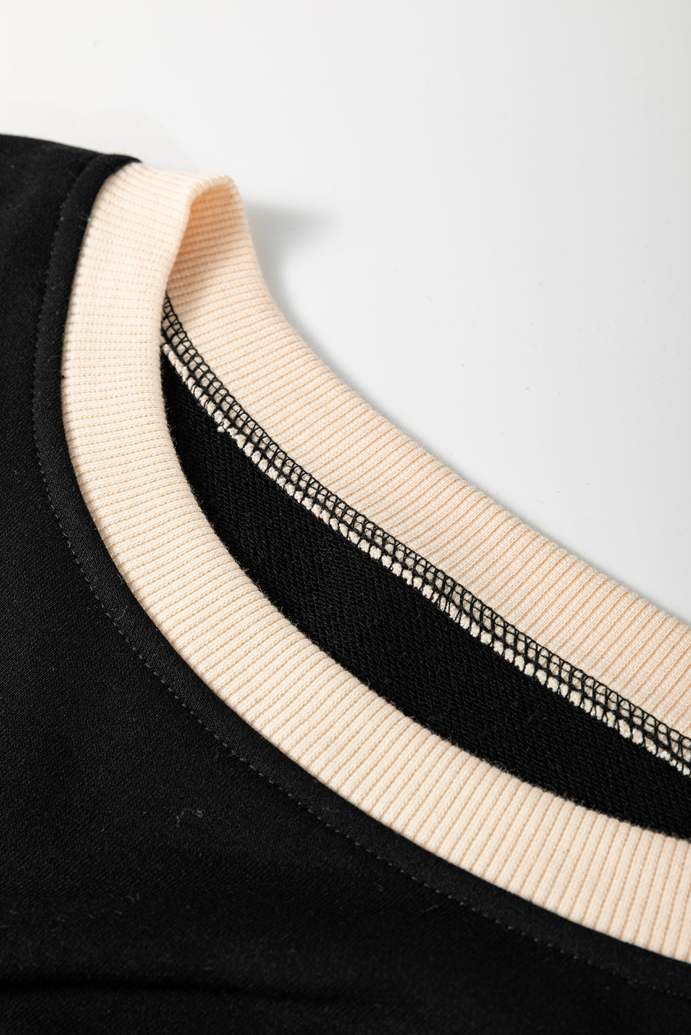 Rose Red Contrast Trim Loose Pullover and Lace-up Waist Shorts Set 9aae002afd401cfb