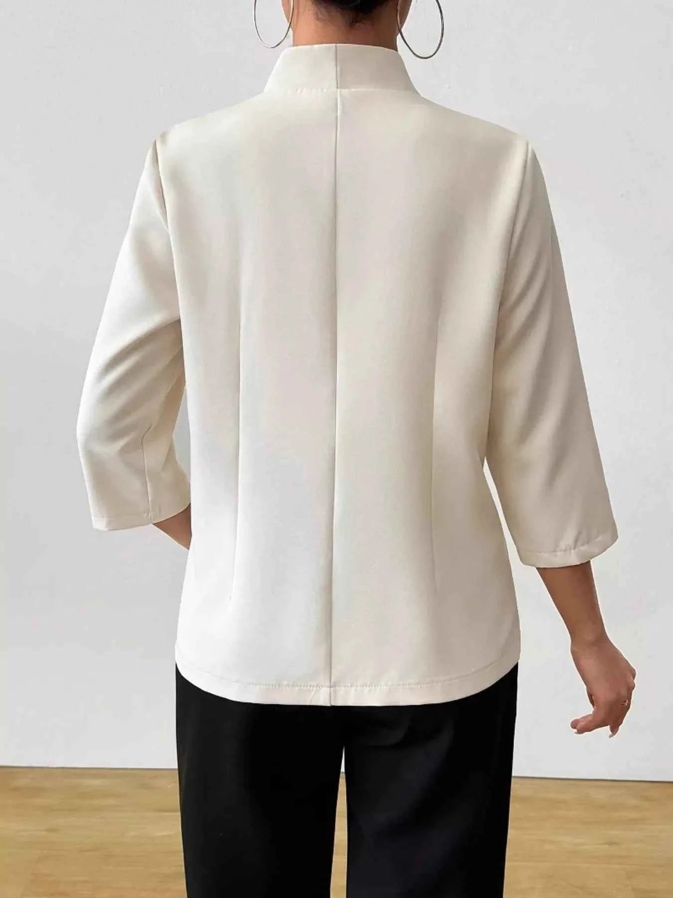 Three-Quarter Sleeves Blazer 9cc89e85e7214bc28ec28ccc70c55ad2-Max-Origin