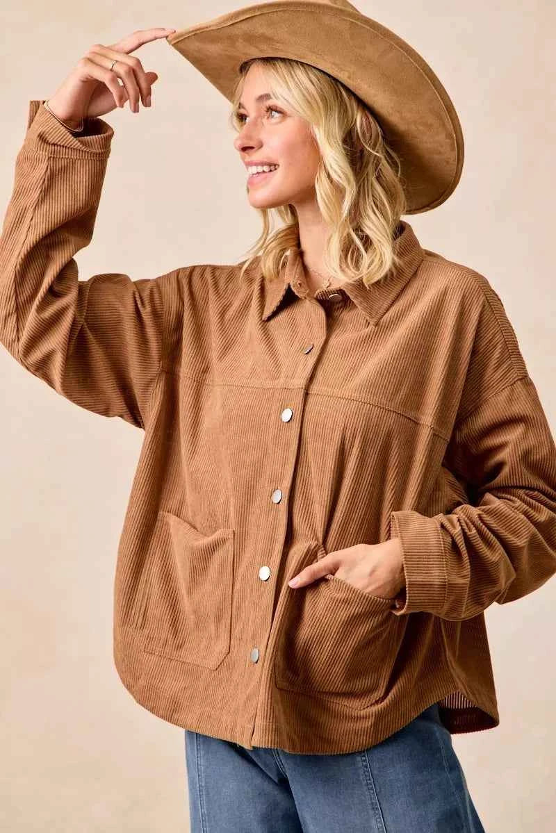 BiBi Corduroy Relaxed Fit Shacket with Back Pleat 9d44a3bb7e8f4add8693761be3ea489c-Max-Origin
