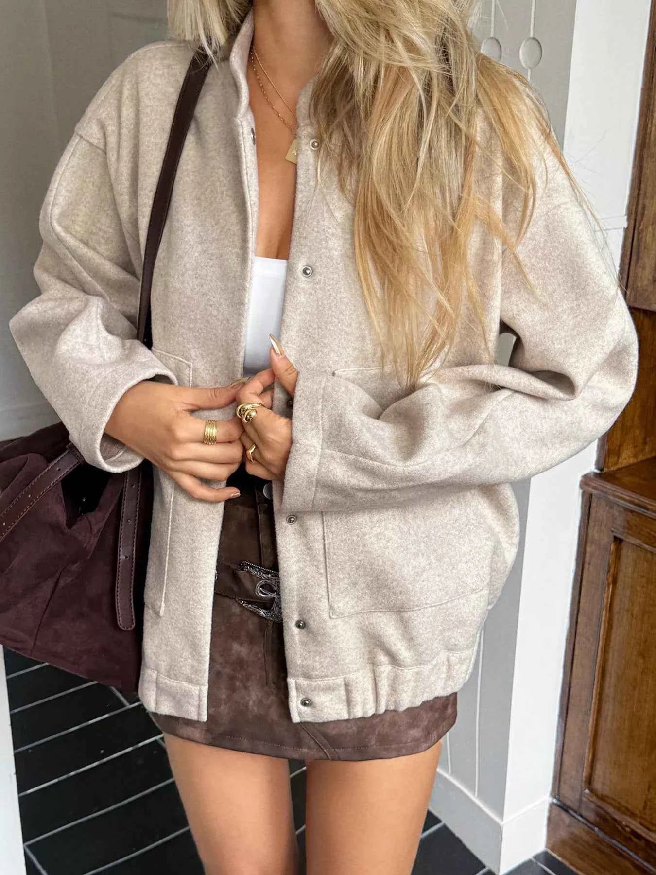 Snap Down Dropped Shoulder Jacket 9d54787278224587b2ce7d329eb00ed2-Max-Origin