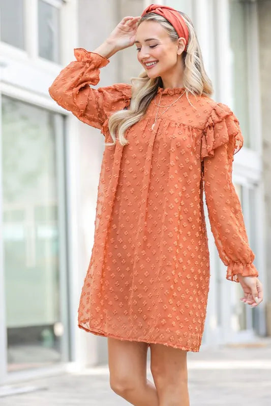 And The Why Lovely Ruffle Shoulder with Textured Woven Dress 9dfa0e1485754f09bd0277c73068938d-Max-Origin