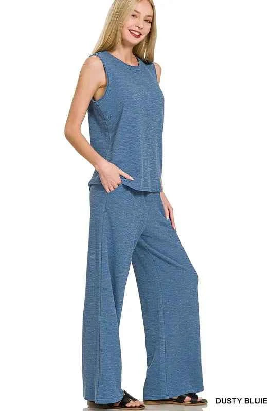Zenana Cotton Slub Tank & Pants Set DUSTY BLUE 9f37250cbe4f402189d1def7a7f3fa6c-Max-Origin