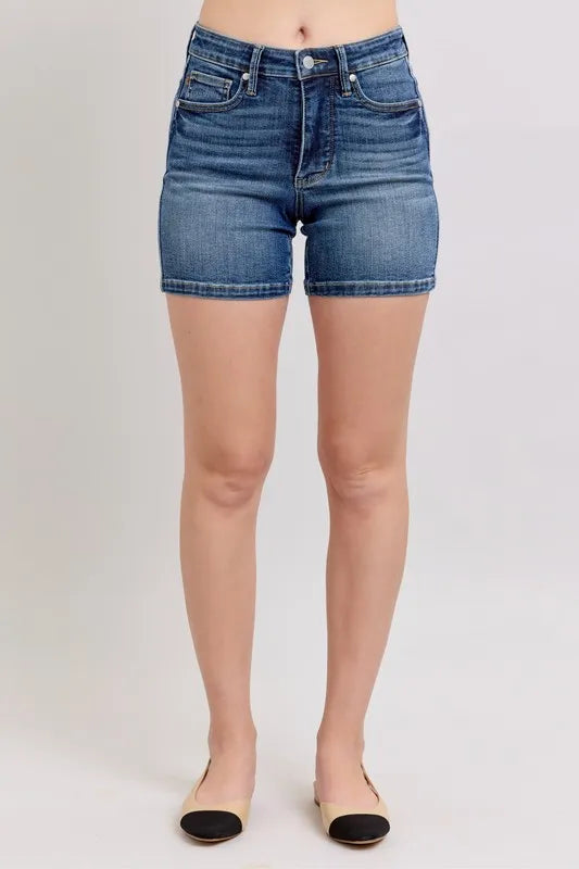 Judy Blue Full Size High Waist Denim Shorts Plus Size Medium 9f88dd5c-7d11-48bf-8e33-c6f985ecae6b-Max