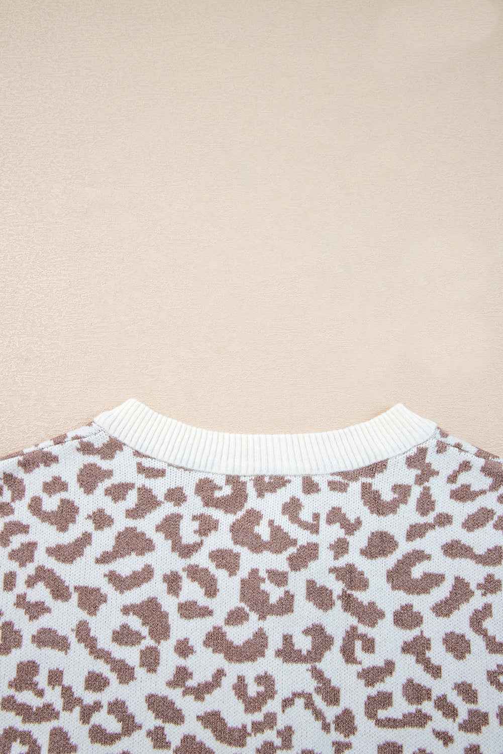 Black Leopard Drop Shoulder Knitted Cardigan a02f6979ef50192a