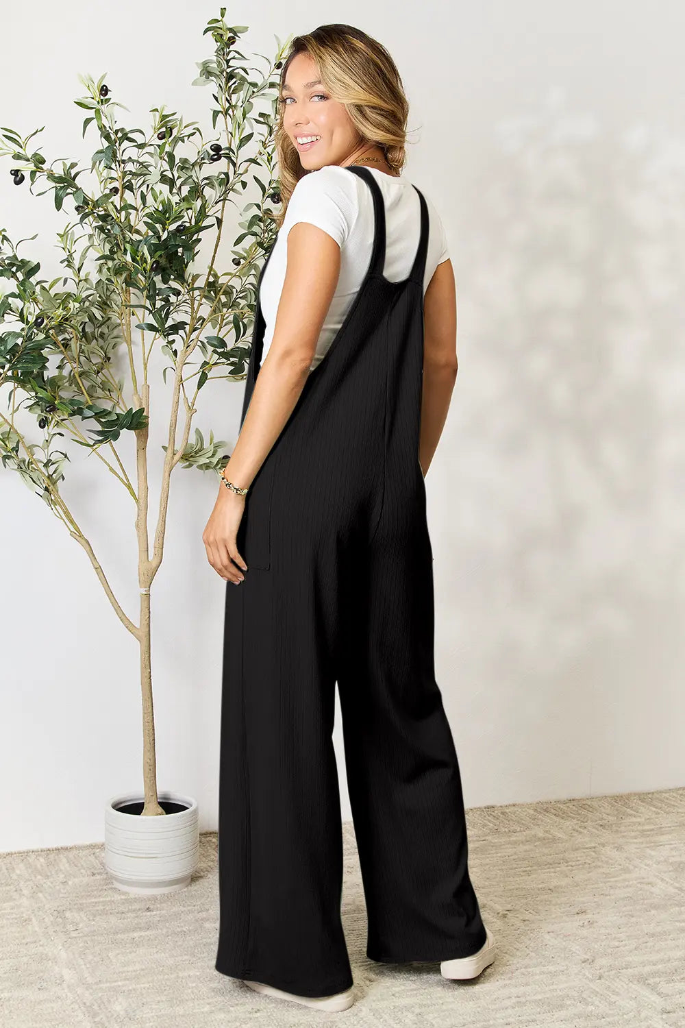 Double Take Full Size Wide Strap Overall with Pockets a11e4f206a8940c78a20cfbd6affe759-Max