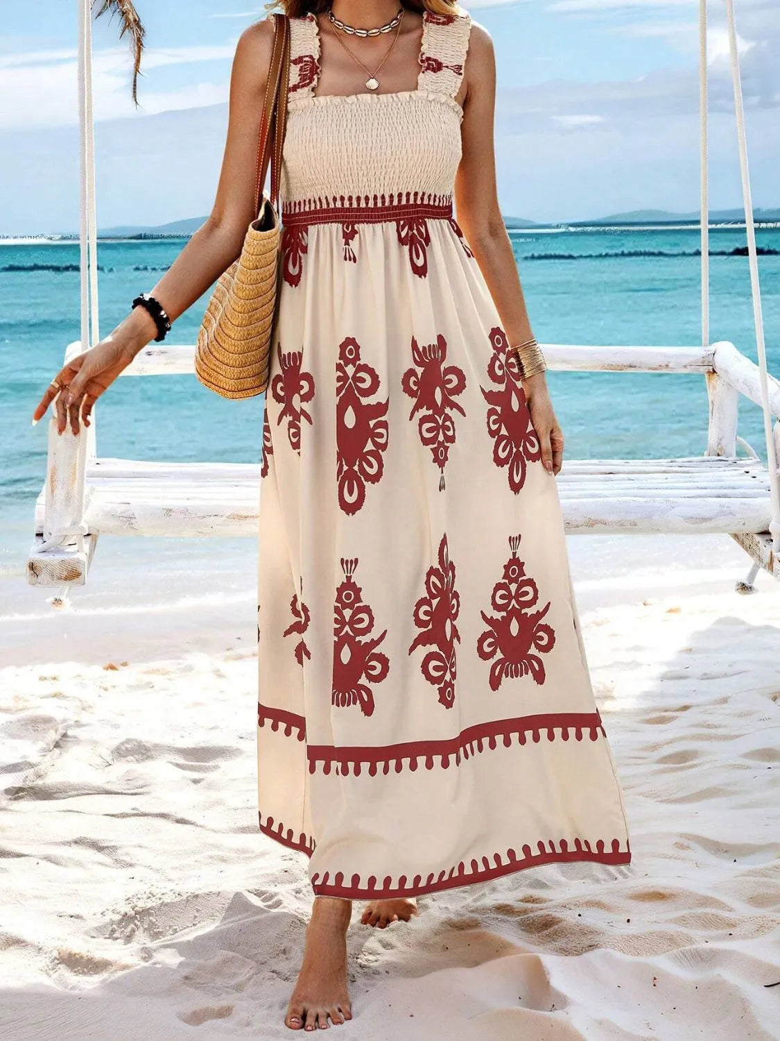 Smocked Printed Wide Strap Maxi Dress a216b6ff-0a5f-49f3-8cdc-9c65c82d51c0-Max-Origin