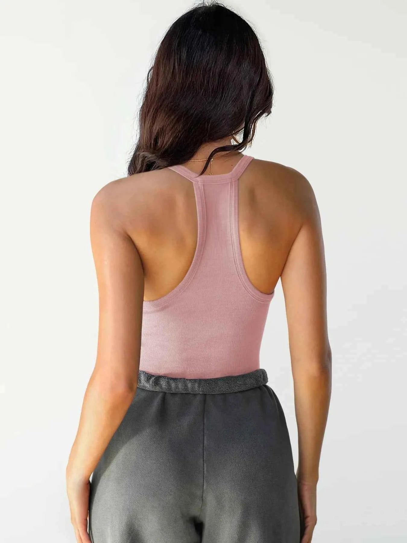Ribbed V-Neck Halter Tank Top a4e41b5b-f6a6-437c-b68f-c83720252719-Max-Origin