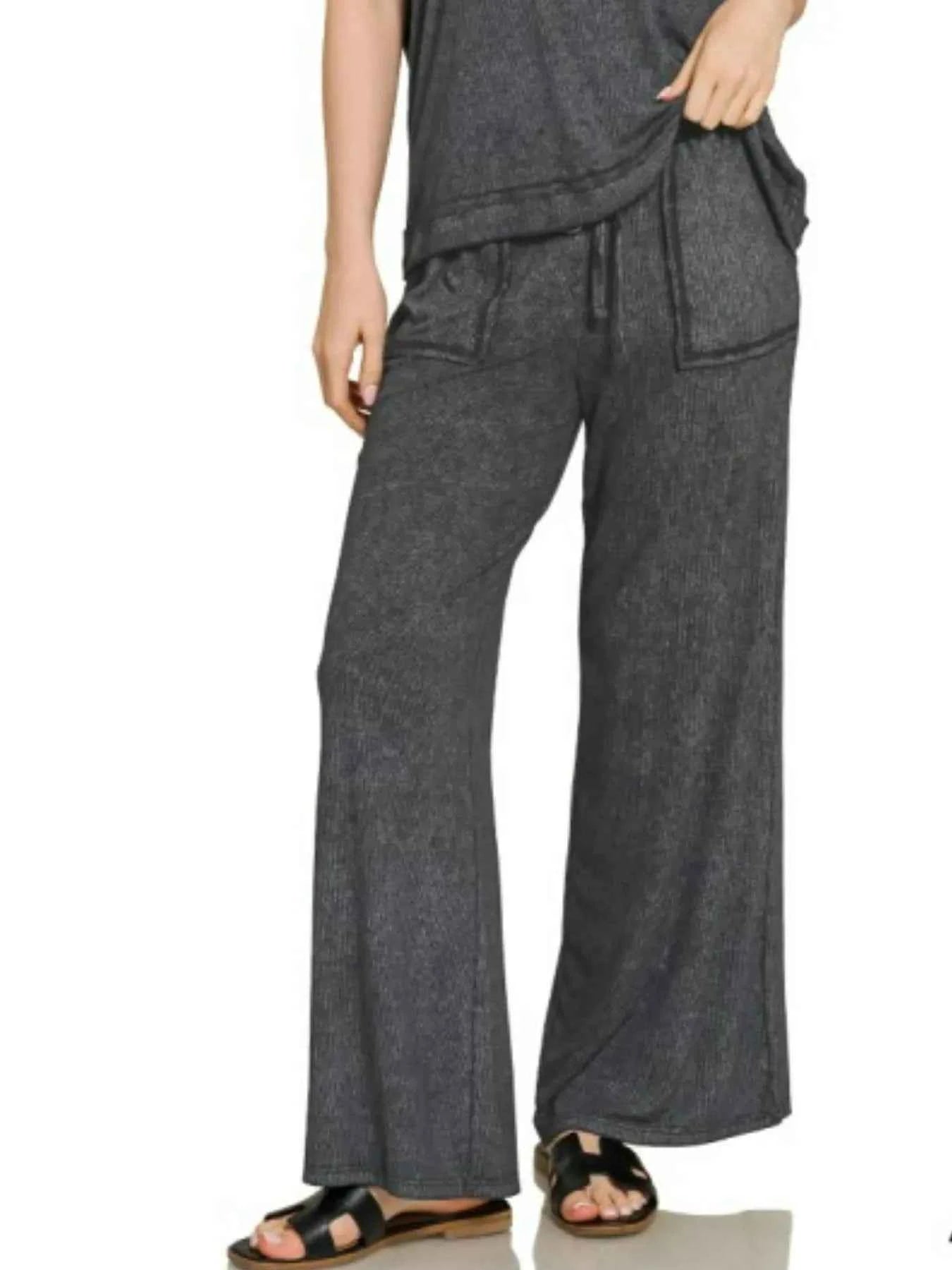 Zenana Ribbed Acid Wash Rayon Top & Pants Set a553a1d9-dcd1-455e-b711-45e0909729e1-Max-Origin