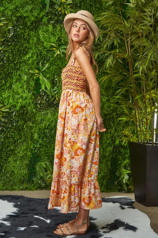 Davi & Dani Multi Smocked Bodice Geo Ruffle Strappy Midi Dress a6eafd93d83943bf8d72ac4f52240441-Max-Origin