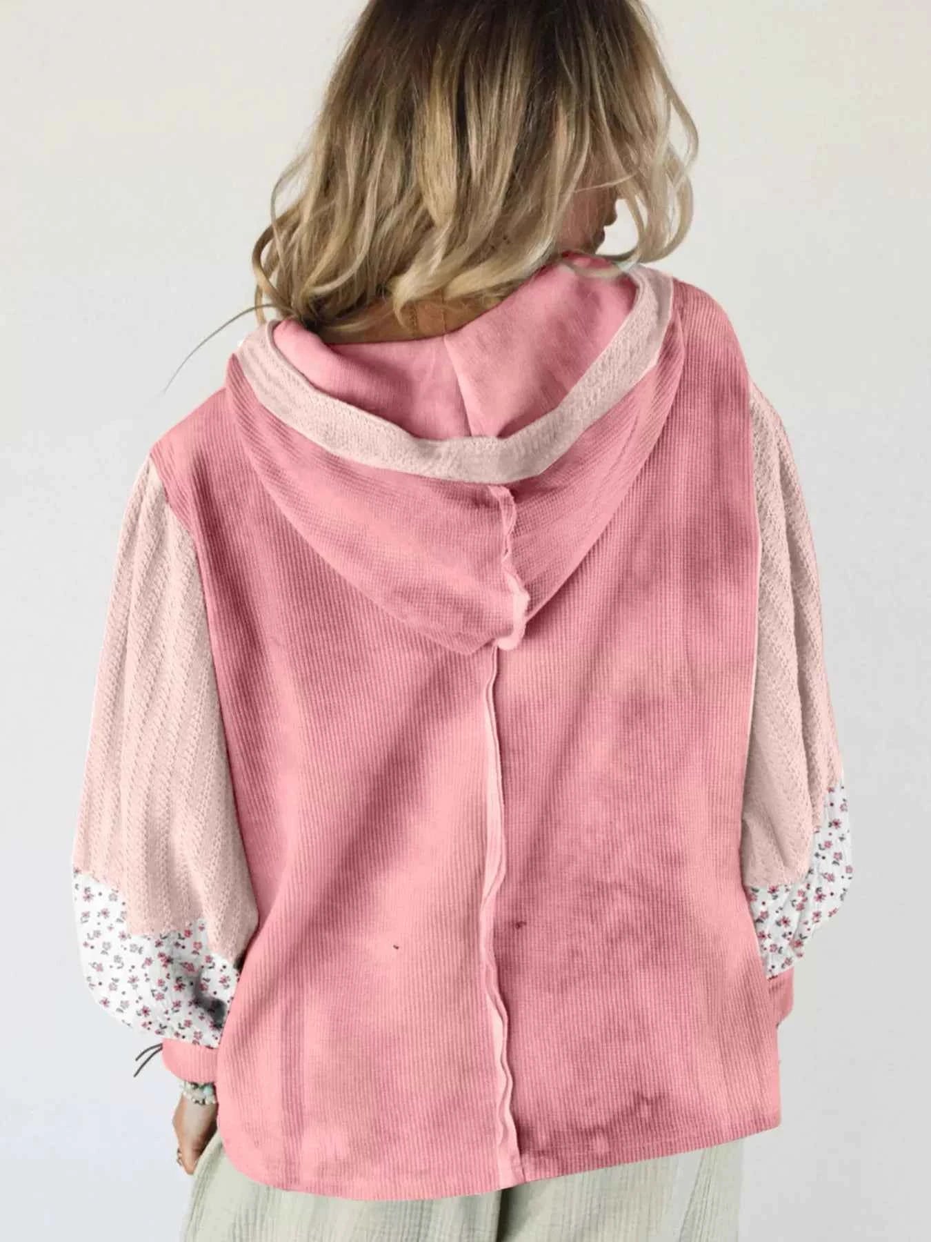 Floral Patch V-Neck Sweatshirt a7b464e5243e42cdbd10fd396af75b20-Max-Origin