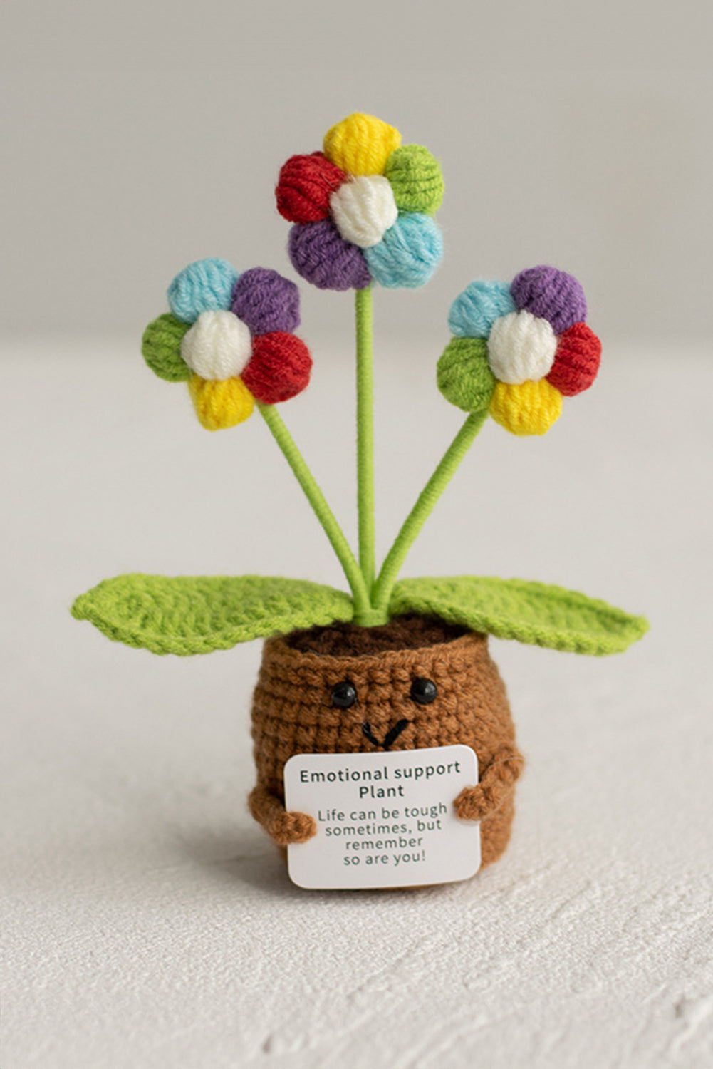 Ginger Cute Gift Crochet Sunflower Pot Coffee ONE SIZE Craft yarn a8431924f6c9d1d6