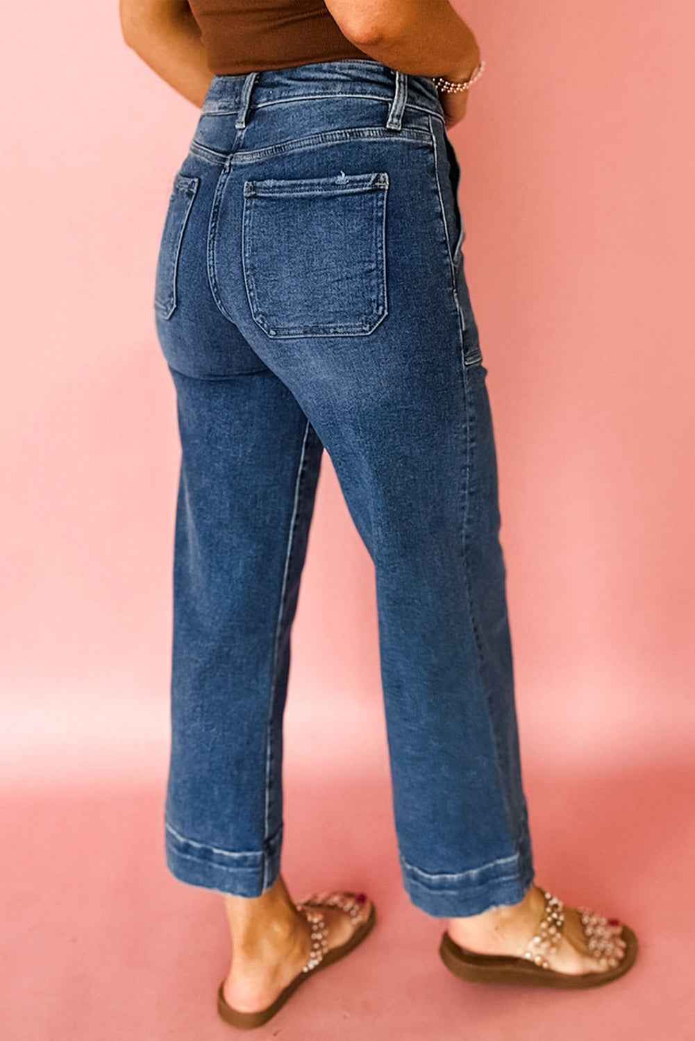 Ashleigh Blue Cropped High Rise Wide Leg Jeans a88c41f43106cb8d