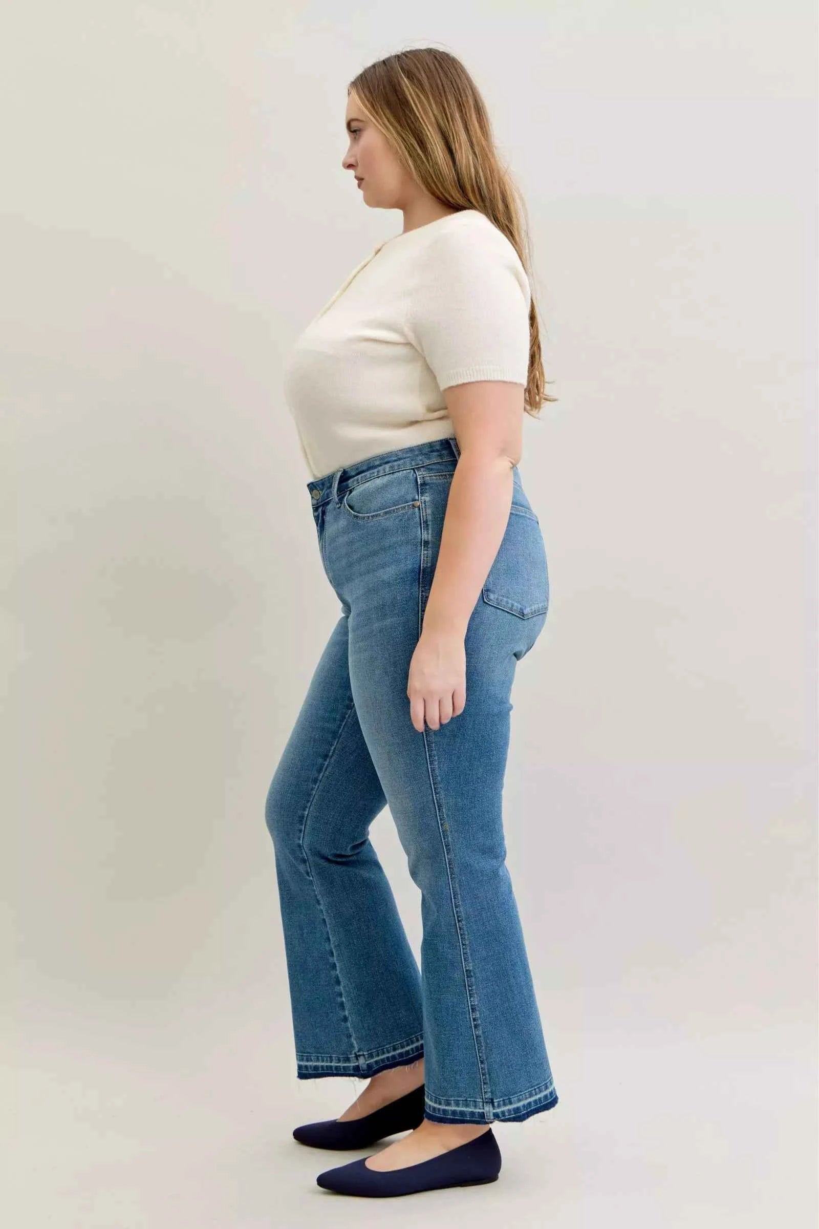 Judy Blue Full Size Mid Rise Slim Bootcut Tummy Control Release Hem Jeans Plus Size a8e93ab8-bcac-4d8f-a87d-a45d6ec5811b-Max-Origin
