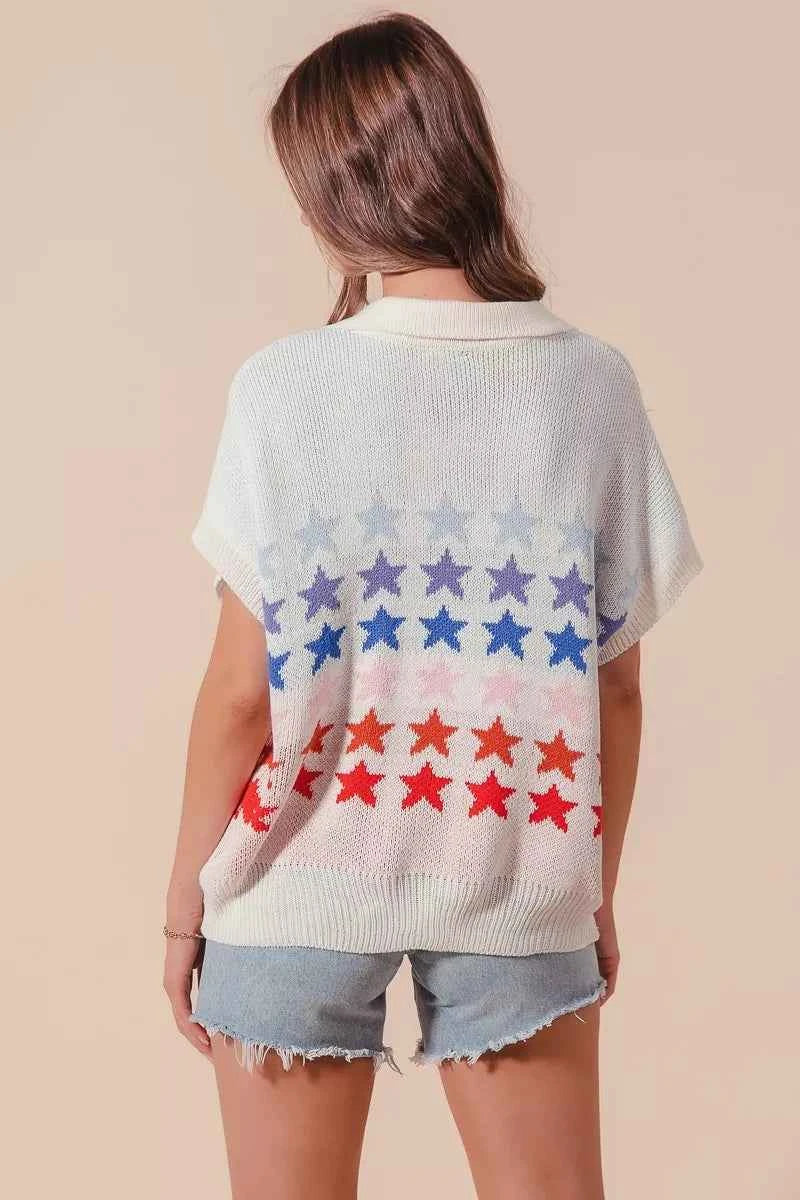 SO ME Fourth Of July Stars Loose Fit Knit Top ab1b8cfcc28b43cc92c02a6d0ead34ab-Max-Origin