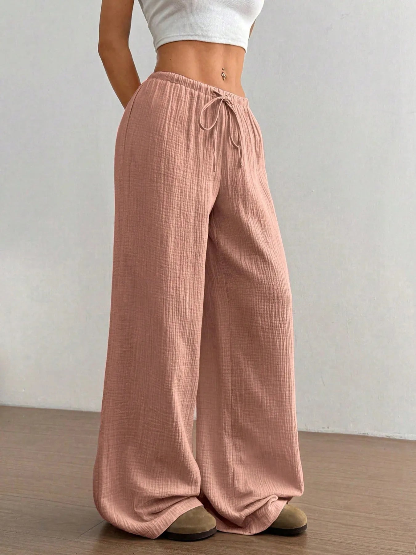 Drawstring Wide-Leg Casual Pants acebf46833ea4b6c80db53426324a16b-Max-Origin