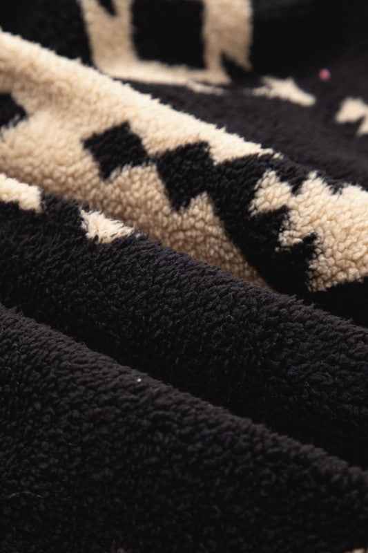 Western Aztec Fleece Half Zip Sweatshirt ad12a575-6deb-40f4-8cdd-fb639de4a7a9