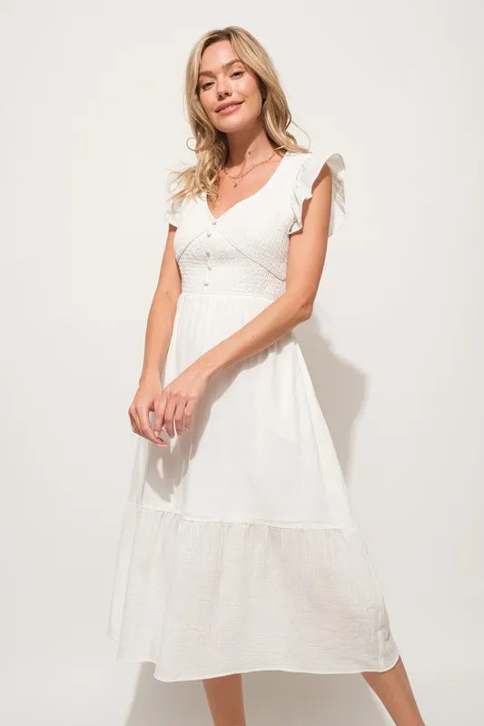 And The Why Ruffle Sleeve Front Smocked Tiered Midi Dress Off White ae30b755447c4394b8f0e9a50c3975d9-Max-Origin