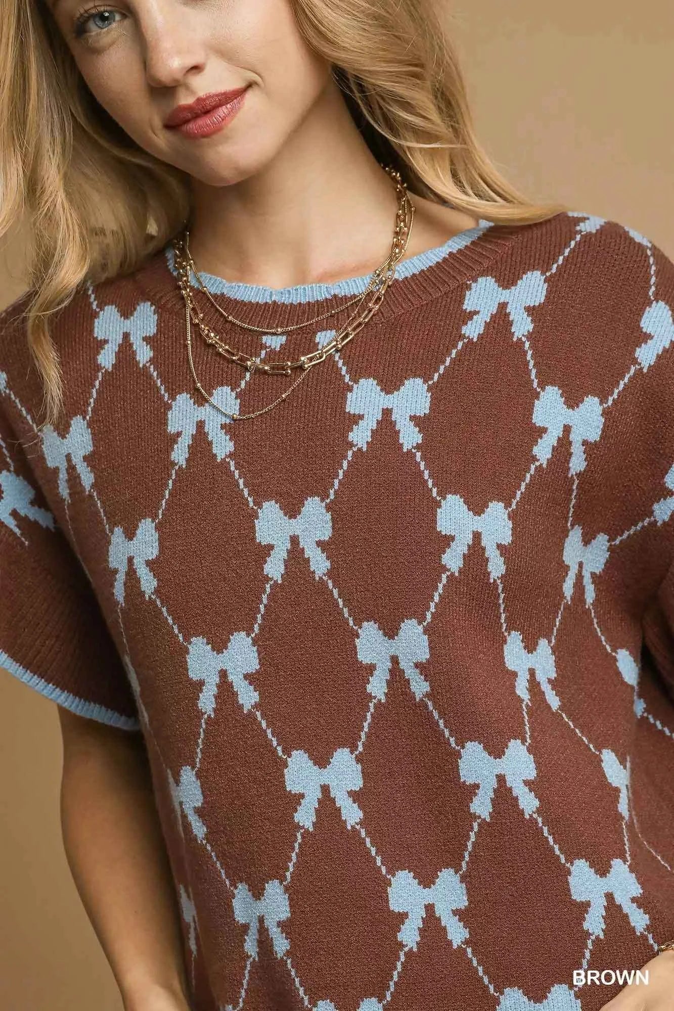 Umgee Bow Knit Ruffle Sleeve Sweater ae3ff9c9-b9ac-4db4-92ee-662e195c29ad-Max-Origin