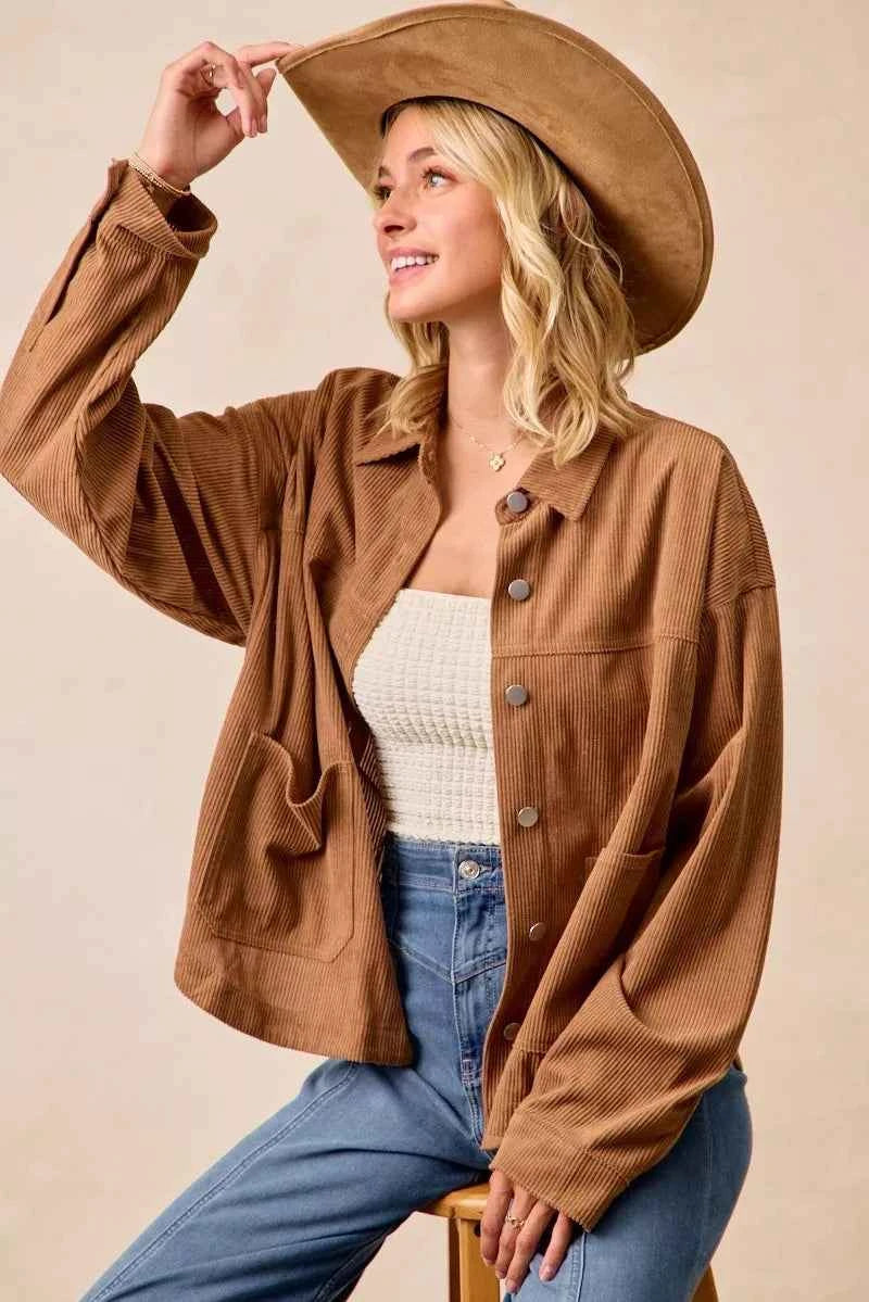 BiBi Corduroy Relaxed Fit Shacket with Back Pleat aefff64b388a4fe481bf8939c769fbc1-Max-Origin