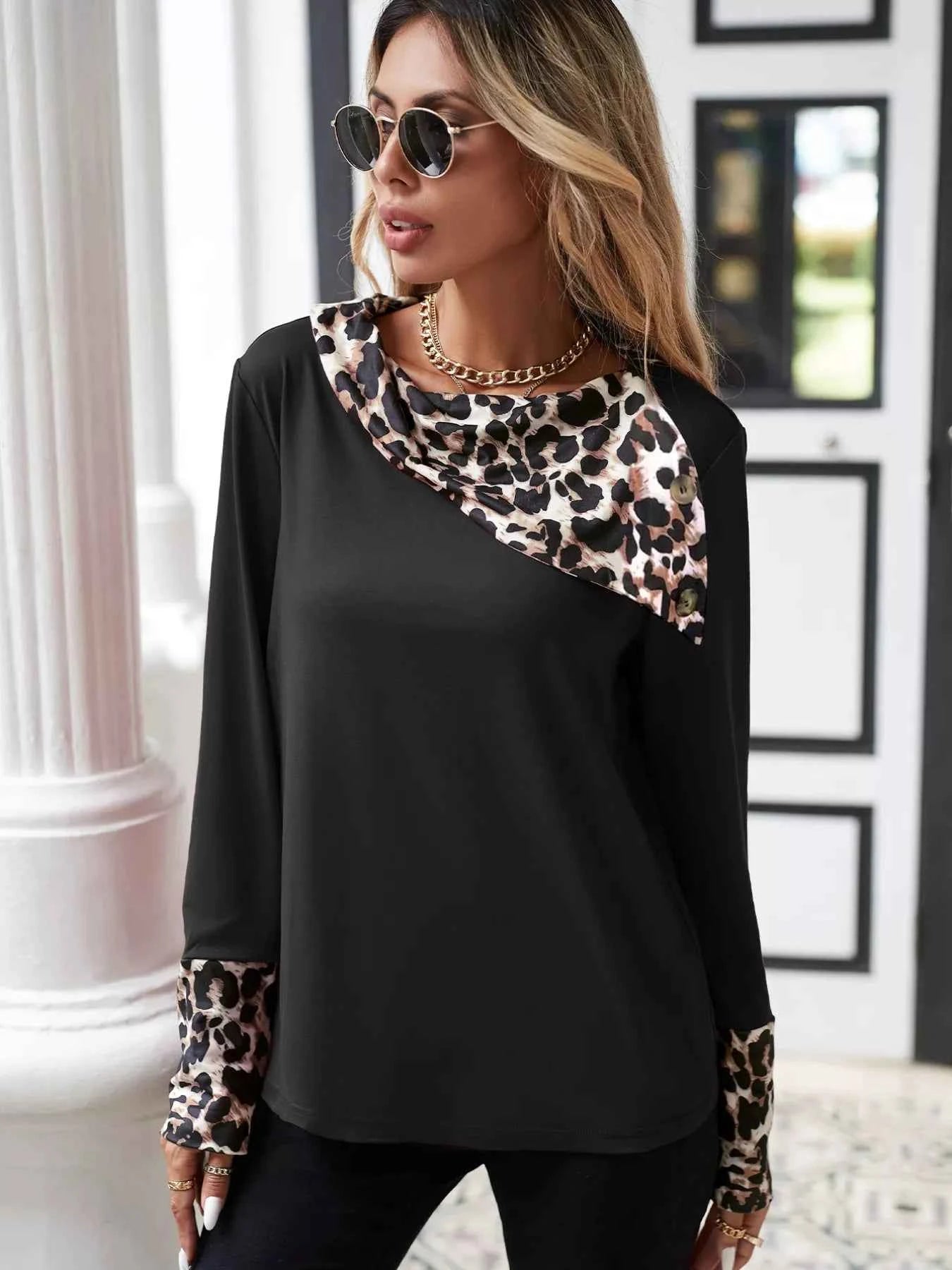 Leopard Long Sleeve Blouse af030323-29a3-457e-8dcd-48904a6f909e-Max-Origin