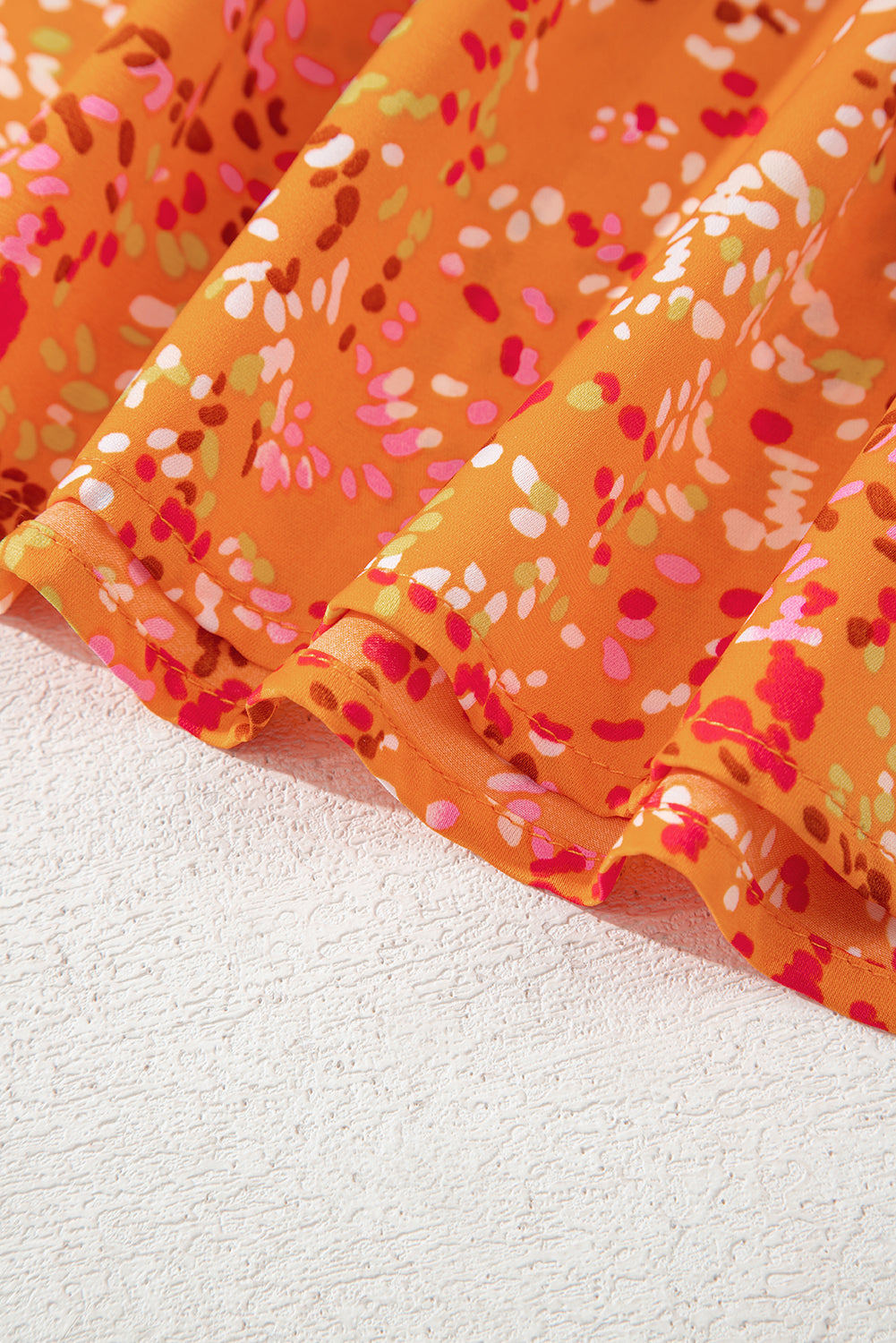 Bonbon Abstract Print Loose Fit Collared V Neck Babydoll Blouse af64e41b747b6bc0