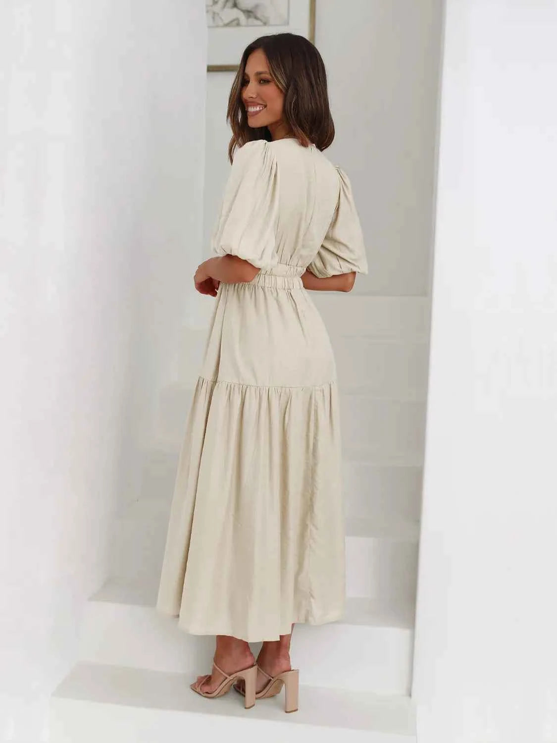 Tiered Surplice Half Sleeve Midi Dress af79b7bf-f6bb-4df5-a7f9-2e1b02ba17a0-Max-Origin