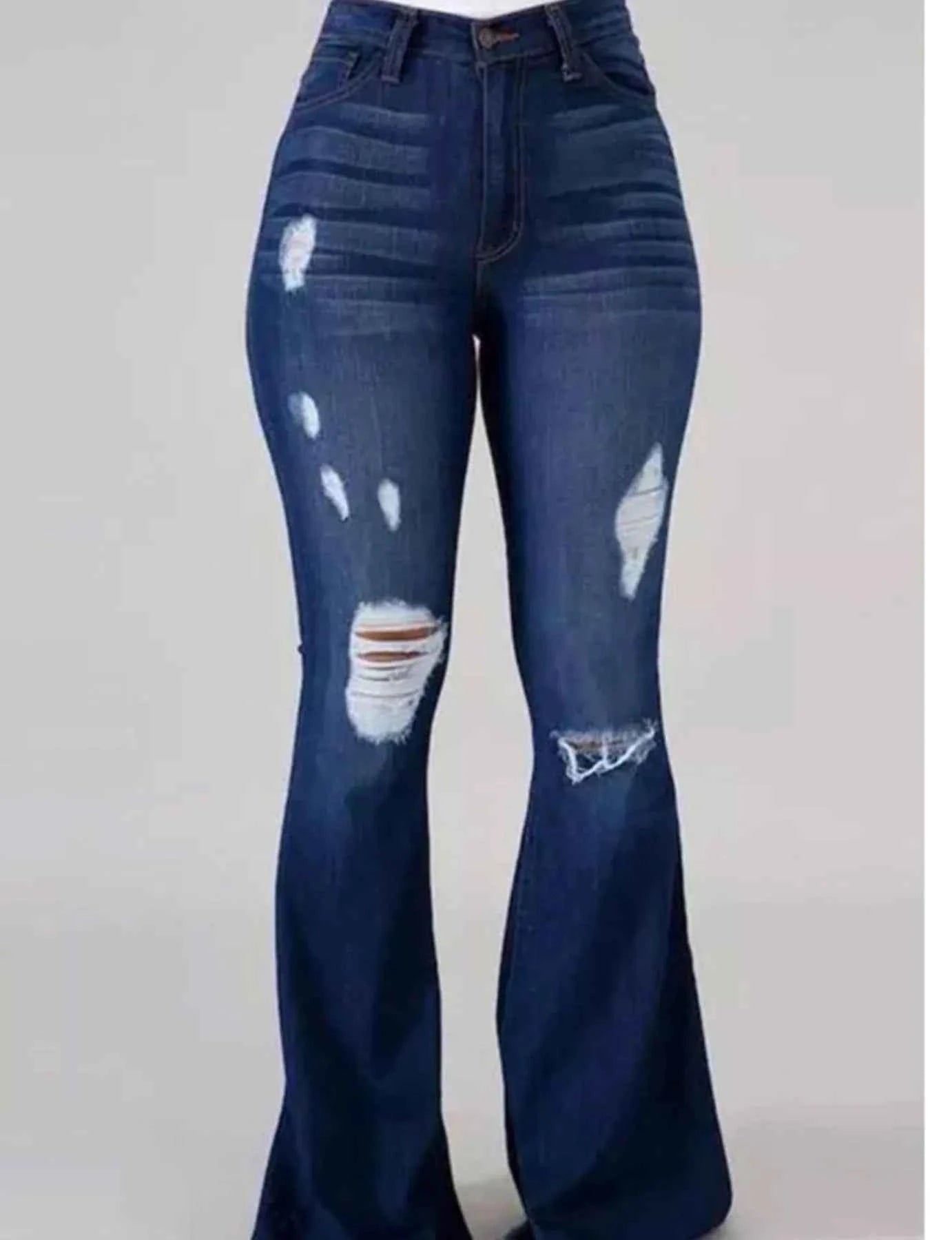 Full Size Distressed Raw Hem Flare Jeans Plus Size b0c9c402-3c0b-4cc8-9b37-4987aeaf4dba-Max-Origin