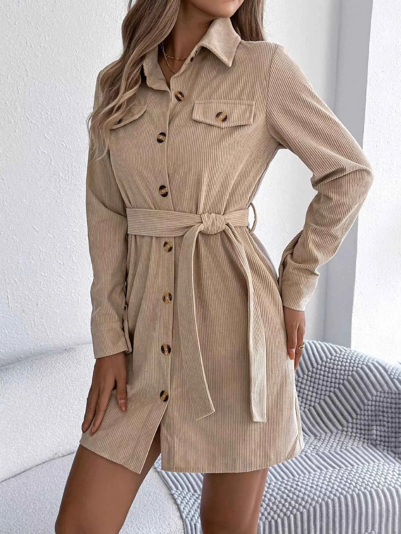 Button-Front Corduroy Shirt Dress b0cb64ab1b214b6b99dac0efea916108-Max-Origin