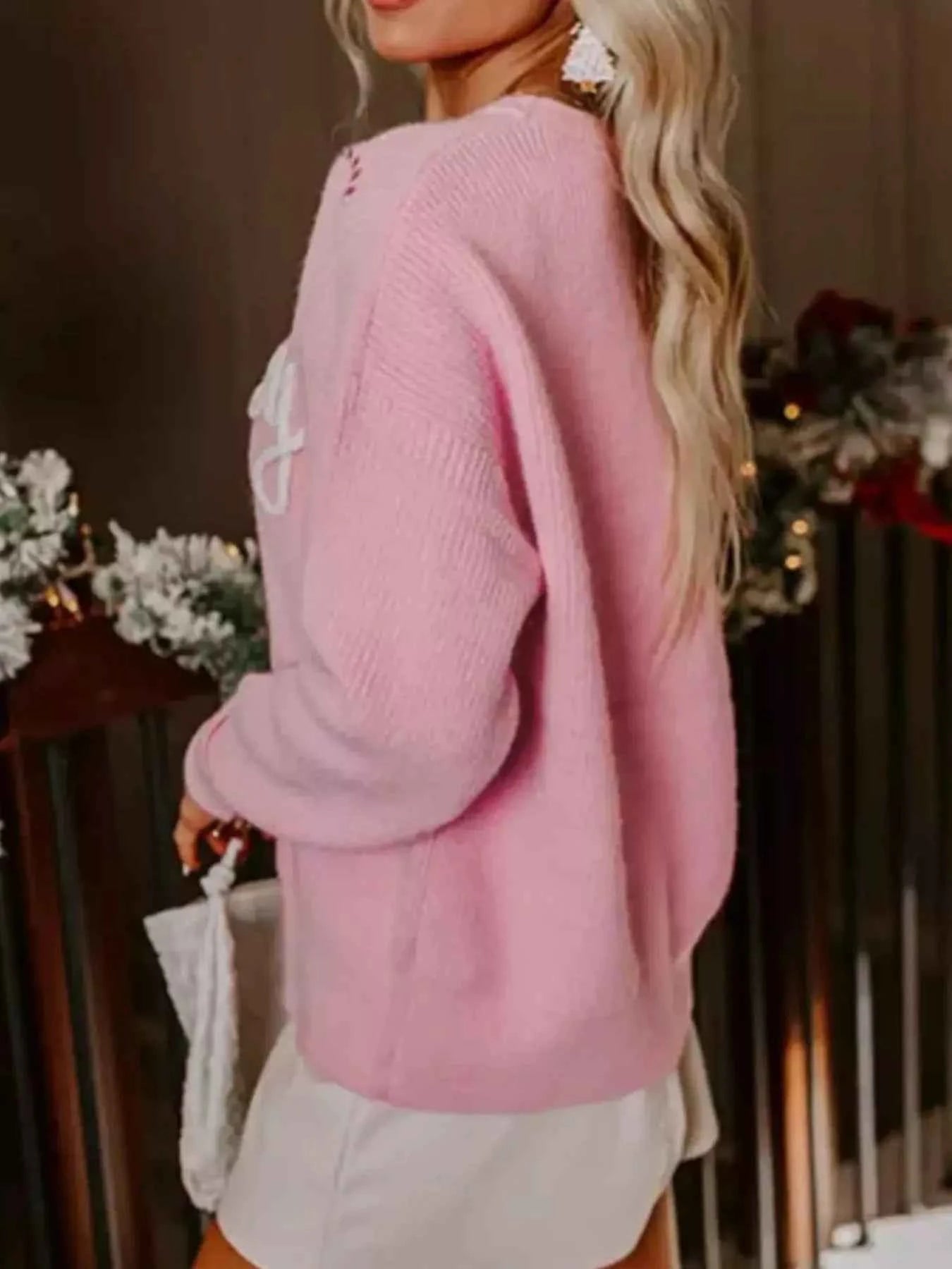 Merry Candy Cane Christmas Crew Neck Sweater b26ad275-8a95-4b42-bb0e-1caca9cb95dd-Max-Origin