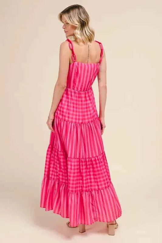 SO ME Stripe Tiered Maxi Dress with Colorful Chain Strap b3220d59c69340c8a6d1a051a52d54cd-Max-Origin