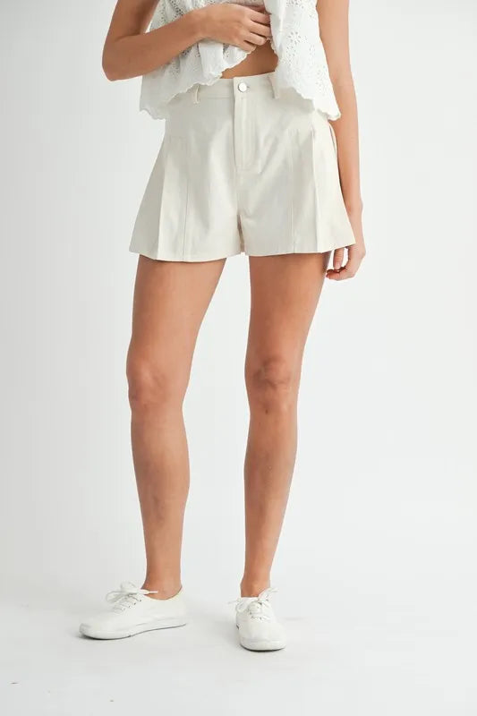 MABLE Pleated High Waist Twill Shorts b4063c07c3bc4ebab1541630d82bf721-Max-Origin