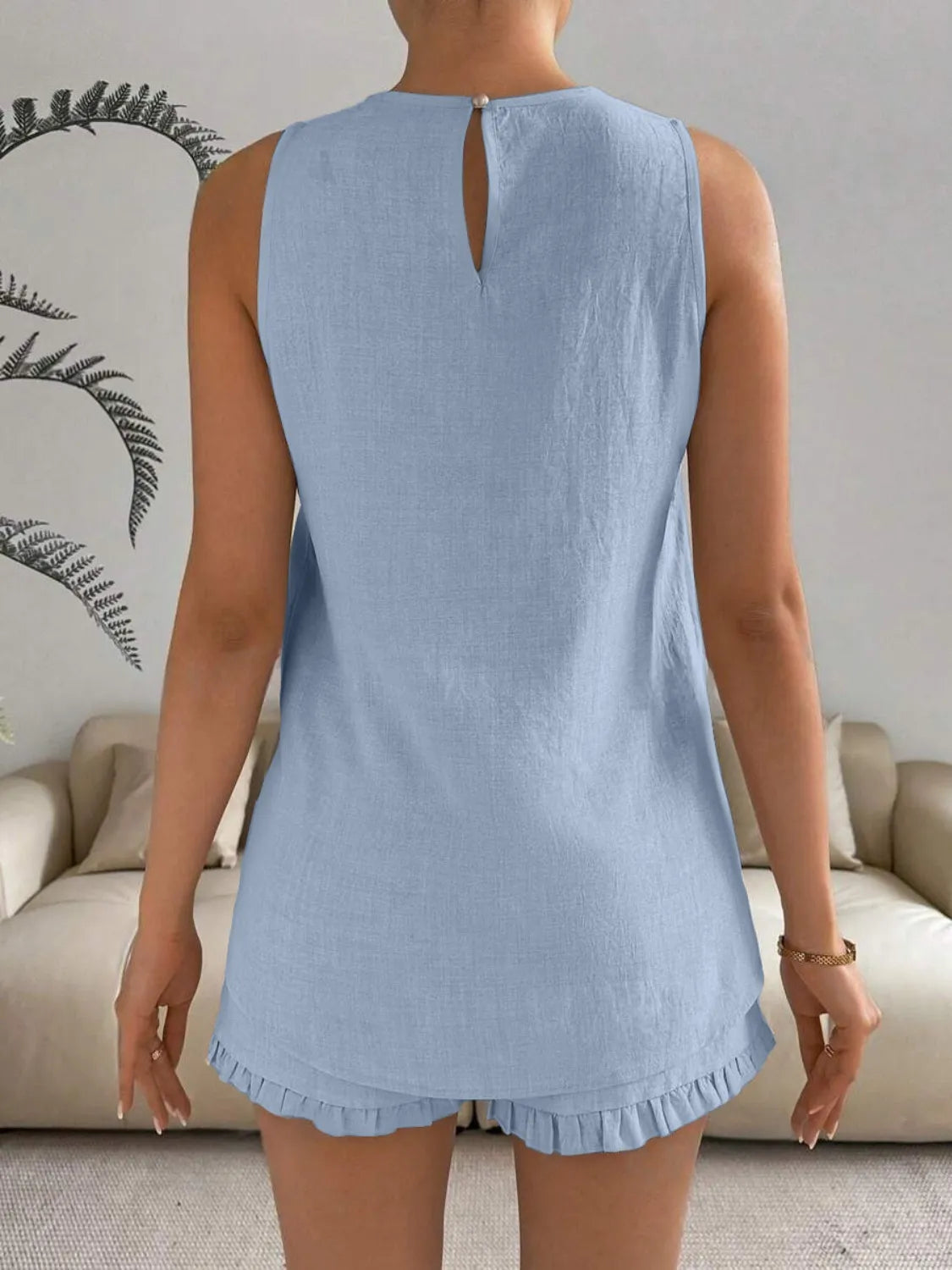 Lace Detail Round Neck Tank and Shorts Set b48575f2-6ca6-4b78-886e-03a463bf311c-Max-Origin