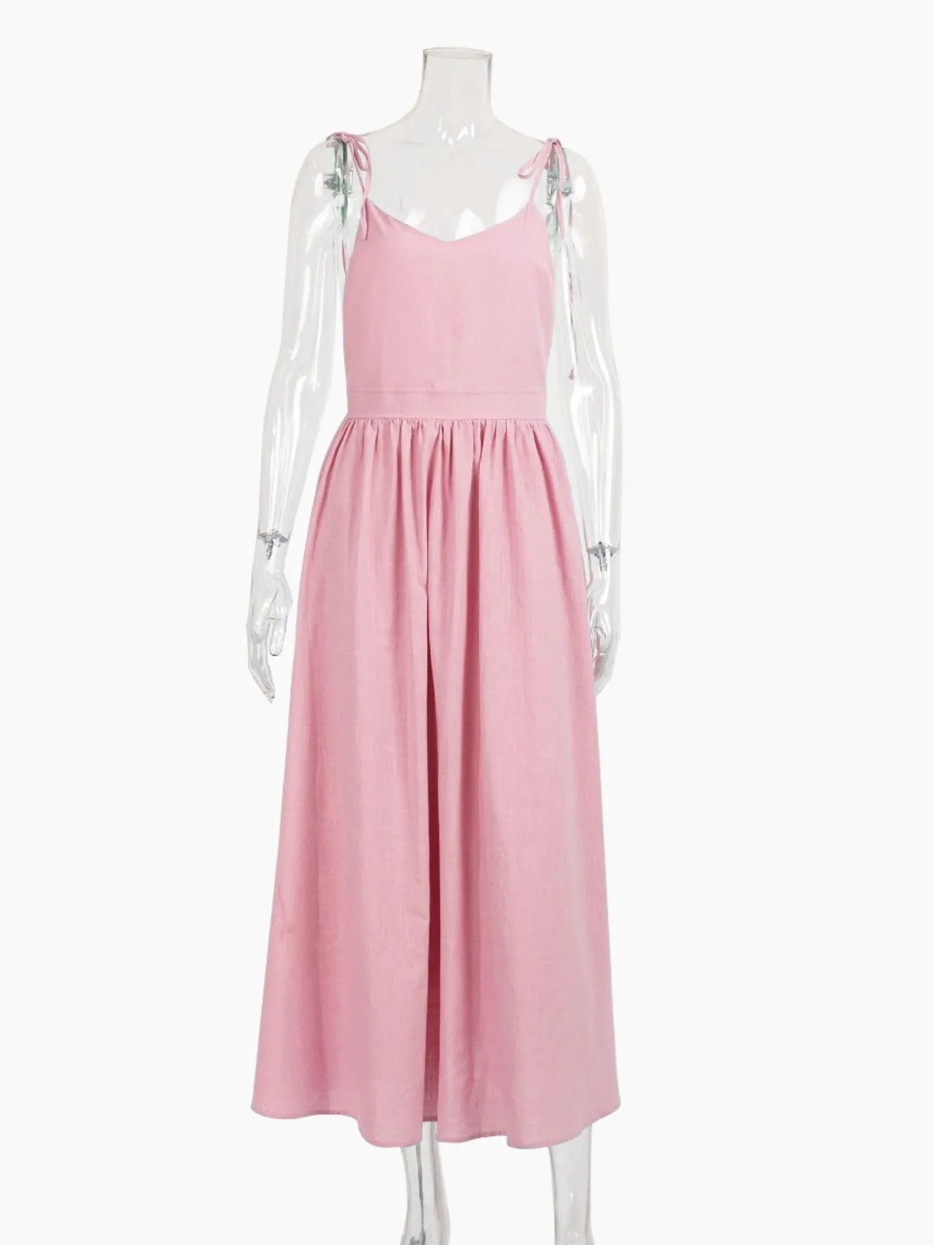 V-Neck Tie Shoulder Maxi Dress b4d8a77c-83ec-47b6-ba61-2add96b62be5-Max-Origin
