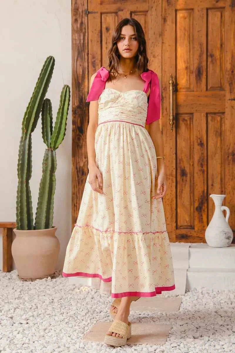 SO ME Ribbon Flowy Maxi Dress with Contrast Trim b520e734aedd4d758d74c8c57d155f9d-Max-Origin