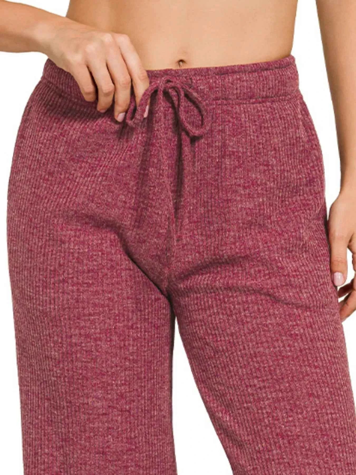 Zenana Ribbed Drawstring Lounge Pants b59e305f-c9a9-4b8e-9acd-ddc58ddf22ca-Max-Origin